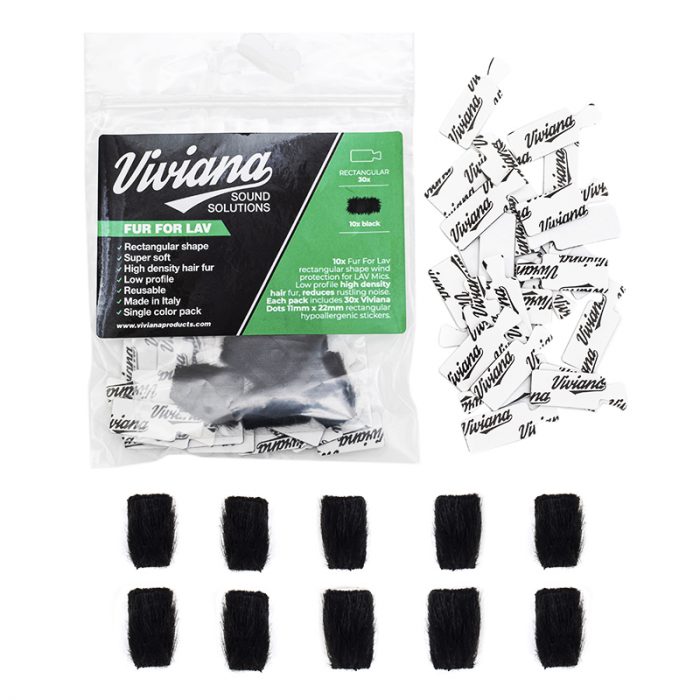 Viviana Fur For Lav pack rectangle noir